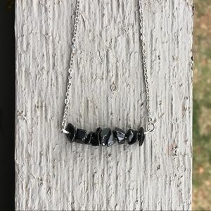 Handmade Gemstone Choker Black Obsidian Beads